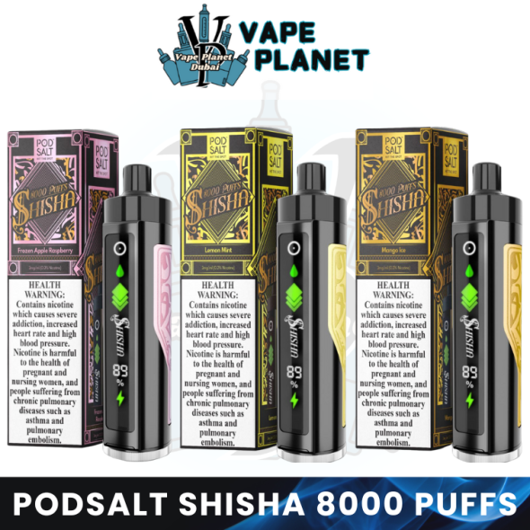 POD SALT Shisha 8000 Puffs 3mg Disposable Vape in Dubai