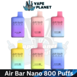 Air Bar Nano 800 puffs 0mg nicotine free disposable vape in UAE