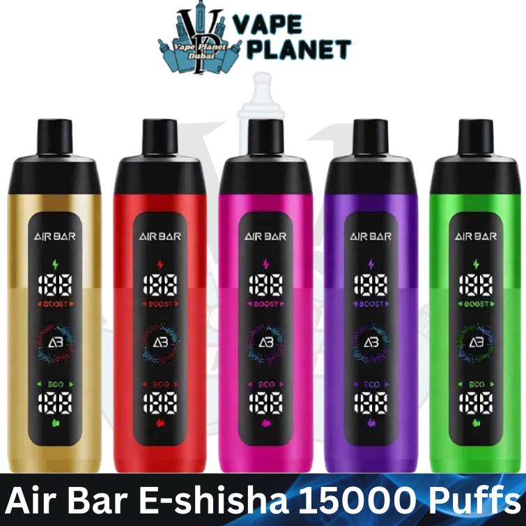 Air Bar E-shisha 15000 puffs 3mg disposable vape device in UAE
